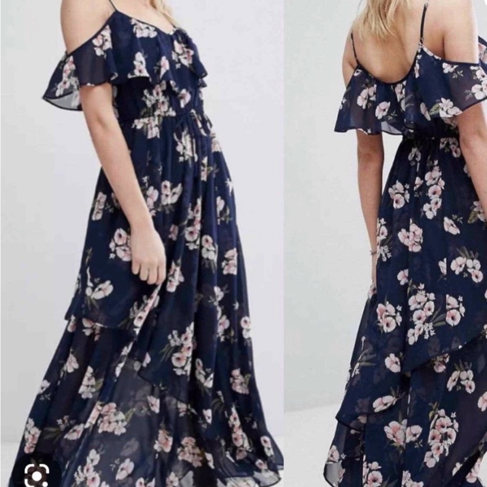 Abercrombie & Fitch Navy Floral Maxi Dress